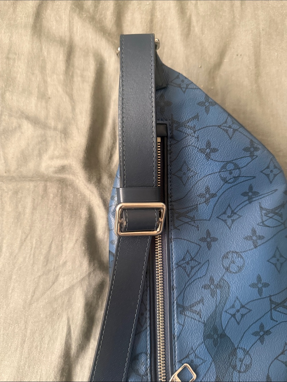 Louis Vuitton Blue Leather Crossbody Belt Bag - Picture 8 of 11